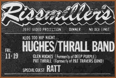 Rissmiller's ('Country Club') - Friday, November 19th, 1982